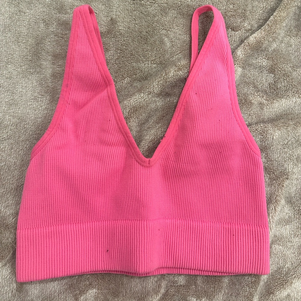 Garage Pink Cropped Tank Top